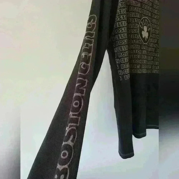 NBA BOSTON CELTICS  long sleeve waffle shirt men's medium - Picture 4 of 6